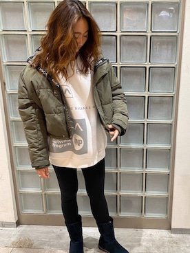 「RVCA（ルーカ）のアイテム」を使った、murasaki_officialさん（レディース・160cm）の冬コーディネート