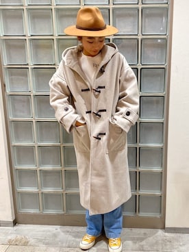 「アイテム（ピーコート）」を使った、murasaki_officialさん（レディース・167cm）の冬コーディネート