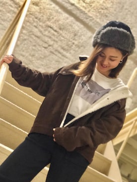 「DEAR LAUREL（ディアローレル）のアイテム」を使った、murasaki_officialさん（レディース・163cm）の冬コーディネート