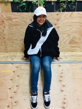 「KANGOL（カンゴール）のアイテム（キャップ）」を使った、murasaki_officialさん（レディース・156cm）の冬コーディネート