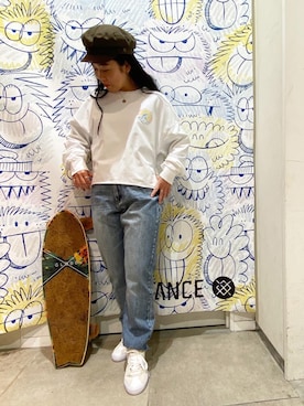 「ROXY(ロキシー)のアイテム(トップス)」を使った、murasaki_officialさん(レディース・153cm)の冬コーディネート