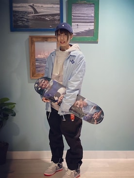 「nike sb 」｜「アイテム（ジャケット/アウター）」を使った、murasaki_officialさん（レディース・158cm）の冬コーディネート