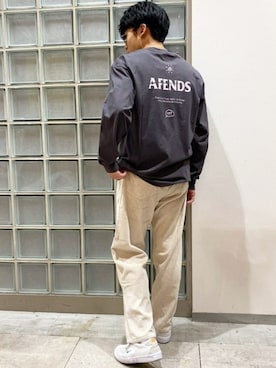 「Afends（アフェンズ）のアイテム」を使った、murasaki_officialさん（メンズ・170cm）の冬コーディネート