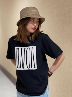 「RVCA（ルーカ）のアイテム」を使った、murasaki_officialさん（レディース・165cm）の春コーディネート
