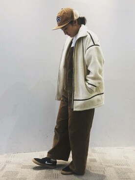 「スタッフコーデ」｜「アイテム（その他アウター）」を使った、murasaki_officialさん（レディース・160cm）の冬コーディネート