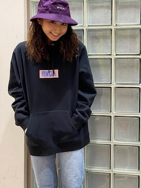 「RVCA（ルーカ）のアイテム」を使った、murasaki_officialさん（レディース・168cm）の冬コーディネート