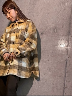 「スタッフコーデ」｜「アイテム（その他アウター）」を使った、murasaki_officialさん（レディース・158cm）の冬コーディネート