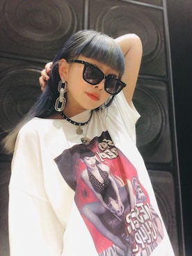 「ロックコーデ」｜「アイテム（ワンピース/ドレス）」を使った、M E Iさん（レディース・162cm）の夏コーディネート