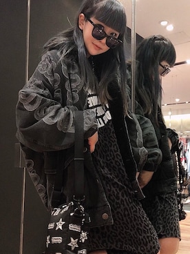 「ロックコーデ」｜「アイテム（ワンピース/ドレス）」を使った、M E Iさん（レディース・162cm）の秋コーディネート