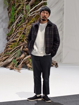 「カットオフ」｜「アイテム（ブルゾン）」を使った、MASUさん（メンズ・173cm）の冬コーディネート