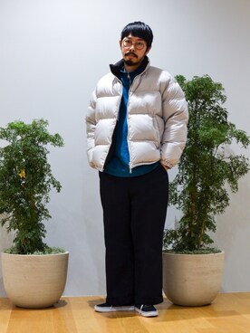 「tk.TAKEO KIKUCHI」｜「アイテム（ダウンジャケット/コート）」を使った、MASUさん（メンズ・173cm）の冬コーディネート