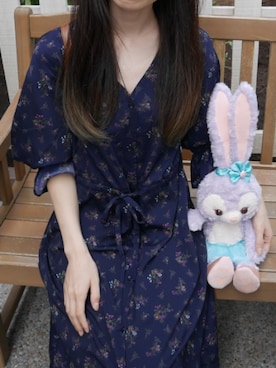 「アイテム（その他雑貨、パープル系）」を使った、悠妃 (ゆうき)さん（レディース・157cm）の秋コーディネート