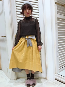 「ドット柄」｜mari＊さん（レディース・154cm）の秋コーディネート