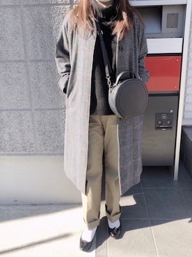「JOURNAL STANDARD relume（ジャーナルスタンダード　レリューム）のアイテム（ステンカラーコート）」を使った、Ayumi0720さん（レディース・156cm）の冬コーディネート