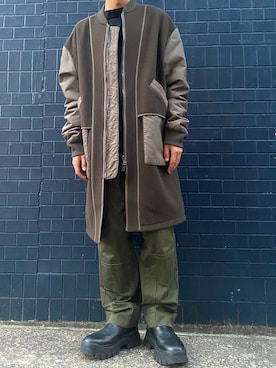 「ハロウィン」｜「アイテム（チェスターコート）」を使った、kazuさん（メンズ・174cm）の秋コーディネート