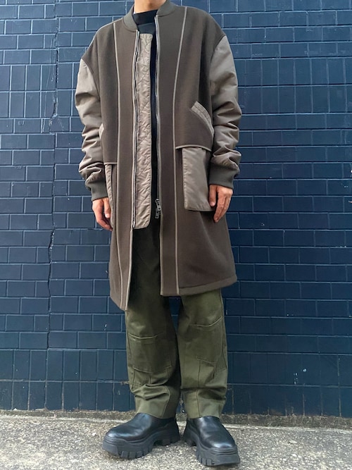 HELMUT LANGのチェスターコートを使ったメンズ人気ファッション