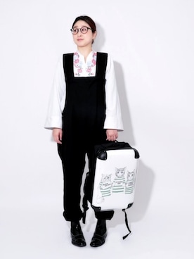 「Lui's（ルイス）のアイテム（オールインワン・サロペット）」を使った、ScoLar (スカラー) staffさん（レディース・164cm）の春コーディネート