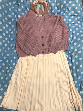 「INTER FACTORY（インターファクトリー）のアイテム（スカート）」を使った、川本陽子さん（レディース・157cm）の春コーディネート