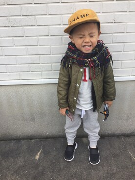 3taさん（キッズ・100cm）の冬コーディネート