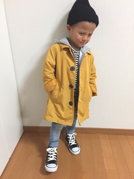 「baby ampersand（ベビーアンパサンド）のアイテム」を使った、3taさん（キッズ・100cm）の冬コーディネート