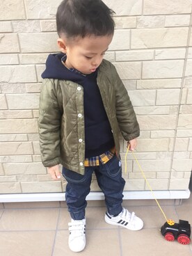 3taさん（キッズ・100cm）の冬コーディネート