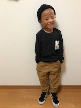 「baby ampersand（ベビーアンパサンド）のアイテム」を使った、3taさん（キッズ・100cm）の夏コーディネート