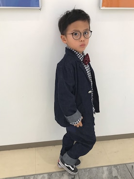 「七五三」｜「アイテム（セットアップ）」を使った、3taさん（キッズ・100cm）の秋コーディネート