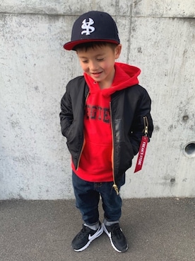 「TEG TEG（テグテグ）のアイテム」を使った、3taさん（キッズ・120cm）の冬コーディネート