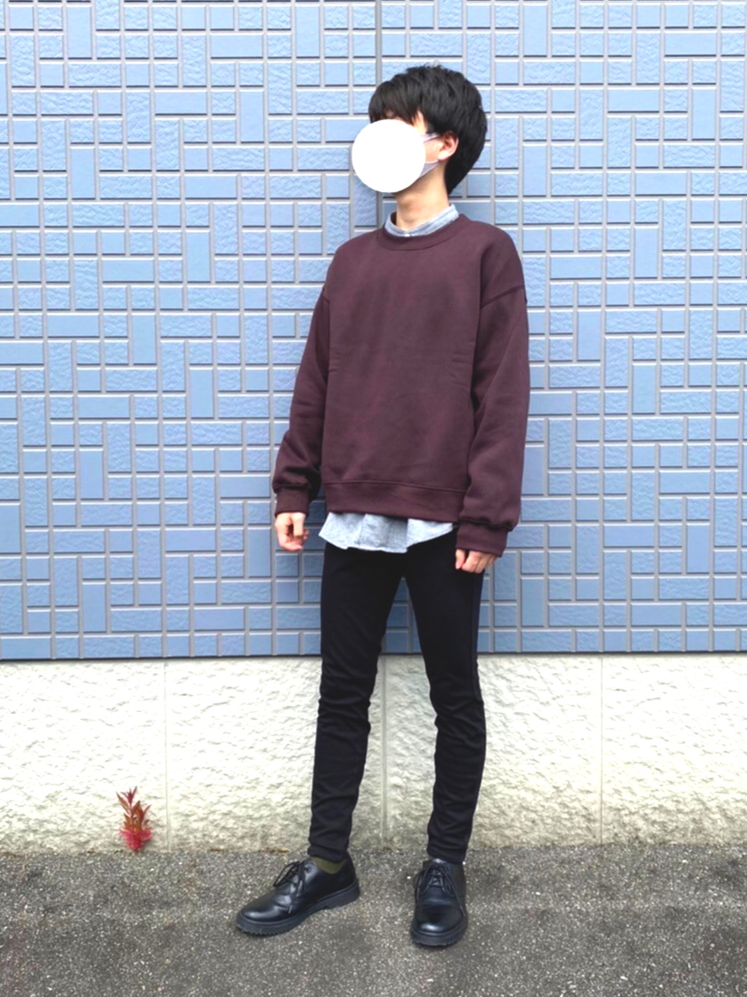 「UNIQLO（ユニクロ）のアイテム（パンツ、ブラック系）」を使った、ピエロさん（メンズ・168cm）の秋コーディネート