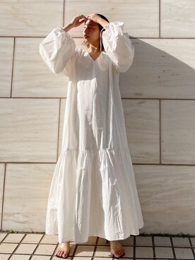 「クレドナ」｜「アイテム（ワンピース/ドレス）」を使った、YURIさん（レディース・155cm）の春コーディネート
