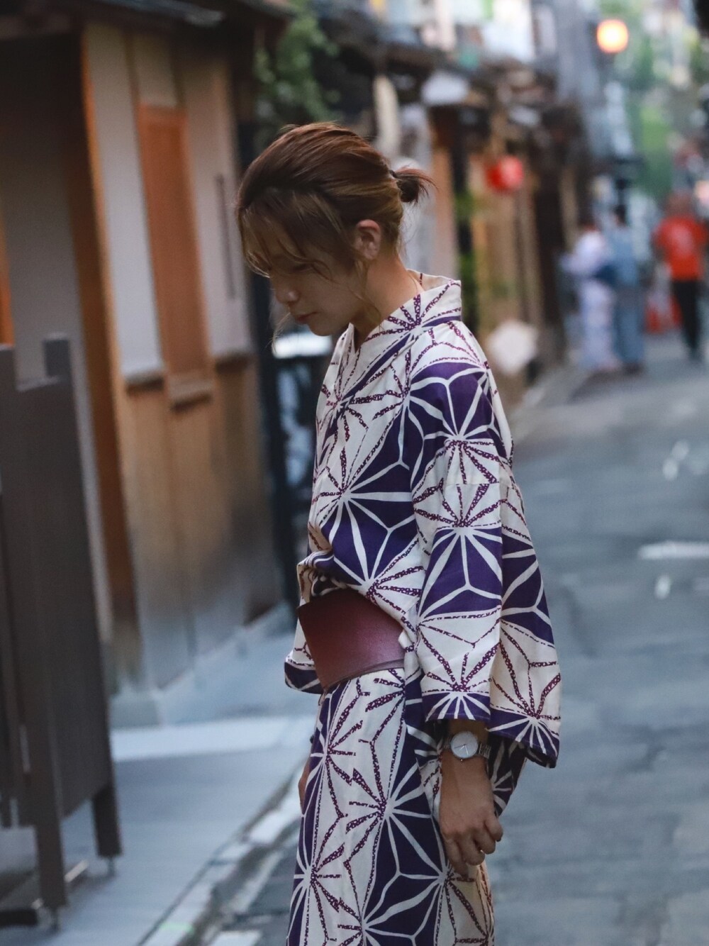 「浴衣祭り、今日のコーデ、ゆかたヘアアレンジ、浴衣男子、ゆかた女子、浴衣女子」｜「no brandのアイテム（浴衣、パープル系）」を使った、ゆーまさん（メンズ・160cm）の夏コーディネートの1枚目の写真