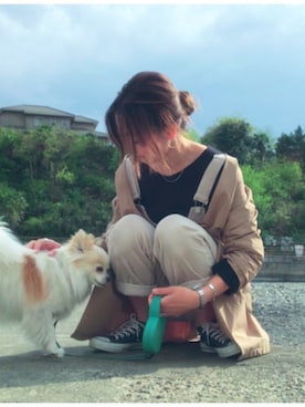 「CONVERSE（コンバース）のconverse（コンバース） ALL STAR OX（オールスターOX）（スニーカー）」を使った、head-tailさん（レディース・157cm）の春コーディネート