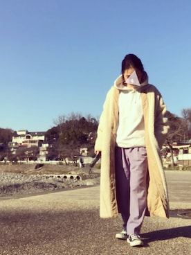 「CONVERSE（コンバース）のconverse（コンバース） ALL STAR OX（オールスターOX）（スニーカー）」を使った、head-tailさん（レディース・157cm）の冬コーディネート