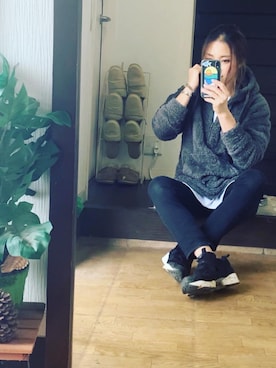 「LET IT RIDE（レットイットライド）のアイテム」を使った、head-tailさん（レディース・157cm）の冬コーディネート