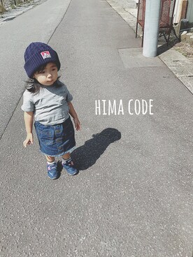 「BEN DAVIS（ベンデイビス）のアイテム（帽子）」を使った、ひぃちゃんさん（キッズ・80cm）の夏コーディネート