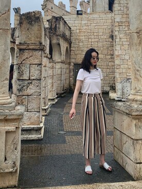 「splendid（スプレンディッド）のアイテム」を使った、米线儿さん（レディース・175cm）の夏コーディネート