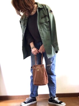 ややまそ。さん（レディース・160cm）の春コーディネート