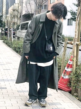 「CONVERSE TOKYO（コンバーストウキョウ）のアイテム（バッグ）」を使った、takuya matsudaさん（メンズ・169cm）の春コーディネート