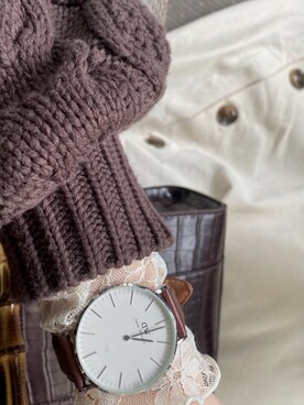 「Chico（チコ）のアイテム（ニット/セーター、ブラウン系）」を使った、ぴさん（レディース）の夏コーディネート