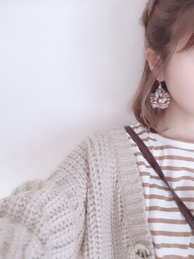 「GU（ジーユー）のアイテム（ジャケット/アウター、ベージュ系）」を使った、ぴさん（レディース）の夏コーディネート