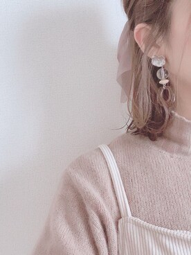 「Chico（チコ）のアイテム（ニット/セーター、ブラウン系）」を使った、ぴさん（レディース）の夏コーディネート