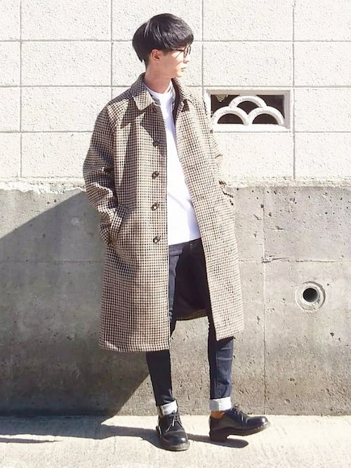 印をつける 全体 取り付け ガン クラブ チェック ステン カラー コート Casagranaio Com