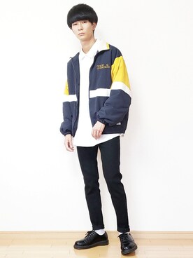 「UCLA（ユーシーエルエー）のアイテム（ブルゾン）」を使った、UNIさん（メンズ・169cm）の秋コーディネート