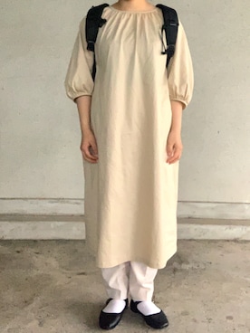 「SVEC（シュベック）のカンフーシューズ kung fu Shoes / ストラップパンプス（バレエシューズ）」を使った、cocoさん（レディース・150cm）の夏コーディネート