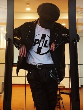 「jackrose」｜「アイテム（ライダースジャケット）」を使った、Ryohei akamineさん（メンズ・172cm）の春コーディネート