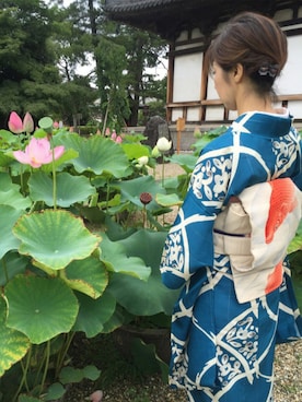 「WEAR着物部」｜kumahiさん（レディース・156cm）の夏コーディネート
