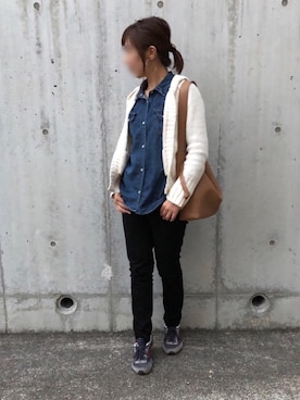 「H&M DIVIDED（エイチアンドエム　ディヴァイデッド）のアイテム（アクセサリー）」を使った、kumahiさん（レディース・156cm）の秋コーディネート