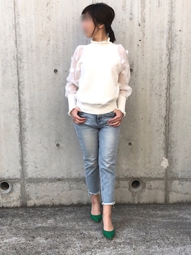 「NADIN（ナディン）のアイテム」を使った、kumahiさん（レディース・156cm）の春コーディネート