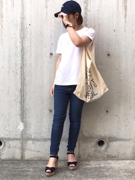 「CIBONE（シボネ）のアイテム」を使った、kumahiさん（レディース・156cm）の夏コーディネート