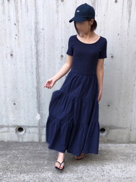 「Boisson Chocolat（ボワソンショコラ）のアイテム」を使った、kumahiさん（レディース・156cm）の夏コーディネート